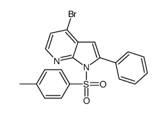 4-Bromo-1-[(4-methylphenyl)sulfonyl]-2-phenyl-1H-pyrrolo[2,3-b]py ridine结构式