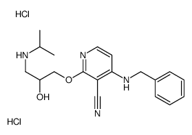 4-(benzylamino)-2-[2-hydroxy-3-(propan-2-ylamino)propoxy]pyridine-3-carbonitrile,dihydrochloride结构式