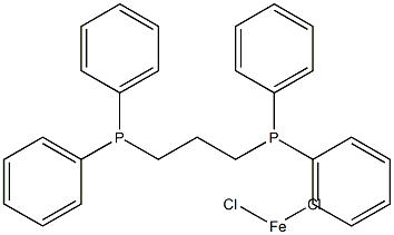 二氯[1,3-双(二苯基膦基)丙烷]铁(II)结构式