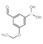 3-乙氧基-5-甲酰基苯硼酸结构式