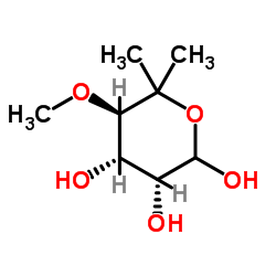 (3R,4S,5R)-5-Methoxy-6,6-dimethyltetrahydro-2H-pyran-2,3,4-triol结构式