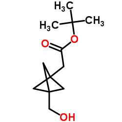 tert-butyl 2-[3-(hydroxymethyl)bicyclo[1.1.1]pentan-1-yl]acetate结构式