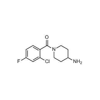 (4-氨基哌啶-1-基)(2-氯-4-氟苯基)甲酮结构式