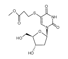5-[3-(Methoxycarbonyl)-1-thiapropyl]-2'-deoxyuridine结构式