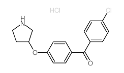 (4-Chlorophenyl)[4-(3-pyrrolidinyloxy)phenyl]-methanone hydrochloride Structure