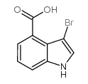 3-溴-1H-吲哚-4-羧酸结构式