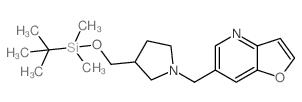6-((3-((叔丁基二甲基甲硅烷基氧基)甲基)-吡咯烷-1-基)甲基)呋喃并[3,2-b]吡啶结构式