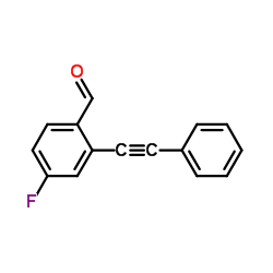4-氟-2-(苯基炔基)苯甲醛结构式