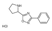 3-phenyl-5-pyrrolidin-2-yl-1,2,4-oxadiazole,hydrochloride结构式
