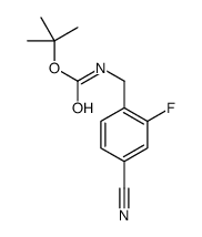 tert-butyl N-[(4-cyano-2-fluorophenyl)methyl]carbamate Structure