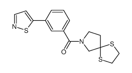 1,4-dithia-7-azaspiro[4.4]nonan-7-yl-[3-(1,2-thiazol-5-yl)phenyl]methanone Structure