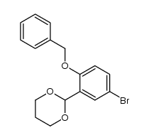 2-(2-benzyloxy-5-bromophenyl)-[1,3]dioxane结构式