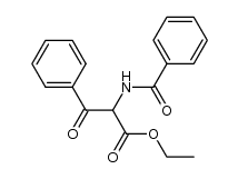 2-benzoylamino-3-oxo-3-phenyl-propionic acid ethyl ester Structure