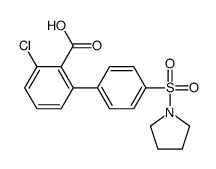 2-chloro-6-(4-pyrrolidin-1-ylsulfonylphenyl)benzoic acid Structure