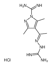 4-acetyl-1-amidino-3,5-dimethylpyrazole amidinohydrazone dihydrochloride Structure