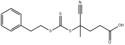 4-氰基-4-[(2-苯乙基)硫代]硫氧甲基]硫代]-戊酸结构式
