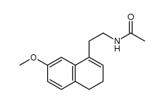 N-(2-(7-甲氧基-3,4-二氢萘-1-基)乙基)乙酰胺结构式