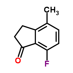 7-氟-4-甲基-2,3-二氢-1H-茚-1-酮结构式