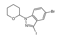 5-溴-3-碘-1-(四氢-2H-吡喃-2-基)-1H-吲唑结构式