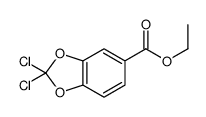 2,2-二氯苯并[d][1,3]二氧杂环戊烯-5-甲酸乙酯结构式