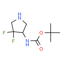 tert-butyl N-(4,4-difluoropyrrolidin-3-yl)carbamate Structure