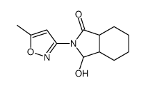 3-hydroxy-2-(5-methyl-1,2-oxazol-3-yl)-3a,4,5,6,7,7a-hexahydro-3H-isoindol-1-one结构式