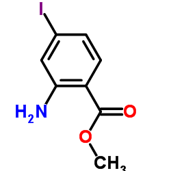 2-氨基-4-碘苯甲酸甲酯结构式