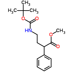 Methyl 4-({[(2-methyl-2-propanyl)oxy]carbonyl}amino)-2-phenylbutanoate Structure