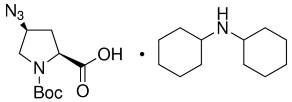 N-Boc-顺式-4-叠氮-L-脯氨酸 二环己基铵盐结构式