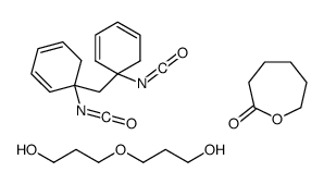 3-(3-hydroxypropoxy)propan-1-ol,5-isocyanato-5-[(1-isocyanatocyclohexa-2,4-dien-1-yl)methyl]cyclohexa-1,3-diene,oxepan-2-one Structure