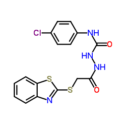 2-[(1,3-Benzothiazol-2-ylsulfanyl)acetyl]-N-(4-chlorophenyl)hydrazinecarboxamide Structure