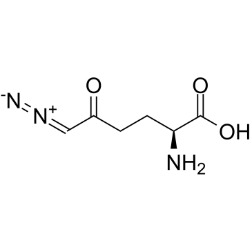 6-重氮-5-氧代-L-正亮氨酸结构式