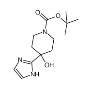 4-羟基-4-(1H-咪唑-2-基)哌啶-1-羧酸叔丁酯结构式