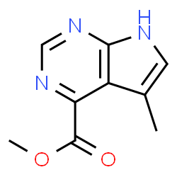 5-甲基-7H-吡咯并[2,3-d]嘧啶-4-羧酸甲酯结构式