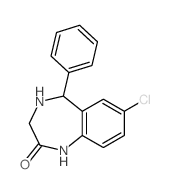 1,3,4,5-Tetrahydro-7-chloro-5-phenyl-2H-1,4-benzodiazepin-2-one结构式