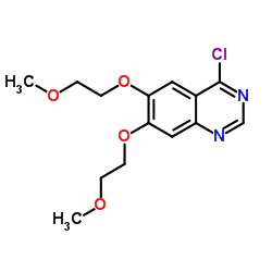 4-Chloro-6,7-(2-methoxyethoxy)-quinazoline structure