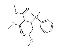 dimethyl 2-methoxycarbonyl-3-dimethyl(phenyl)silyl-1,5-pentanedioate结构式