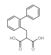 2-[(2-phenylphenyl)methyl]propanedioic acid结构式