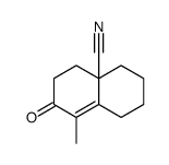 8-methyl-7-oxo-1,2,3,4,5,6-hexahydronaphthalene-4a-carbonitrile结构式