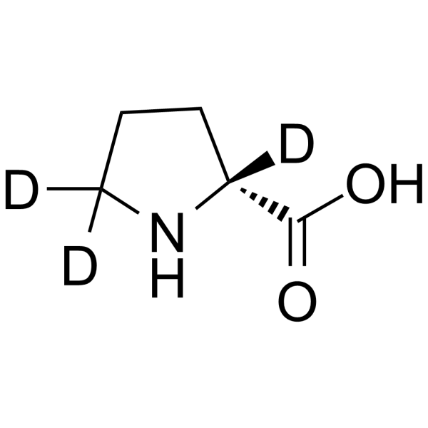 (R)-Pyrrolidine-2-carboxylic acid-d3 Structure