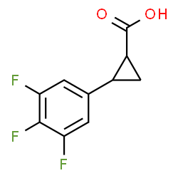 反式-2-(3,4,5-三氟苯基)环丙烷-1-羧酸结构式