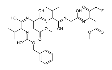 methyl 5-fluoro-3-[2-[[2-[[4-methoxy-2-[[3-methyl-2-(phenylmethoxycarbonylamino)butanoyl]amino]-4-oxobutanoyl]amino]-3-methylbutanoyl]amino]propanoylamino]-4-oxopentanoate结构式