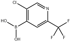 5-氯-2-(三氟甲基)吡啶-4-基]硼酸结构式