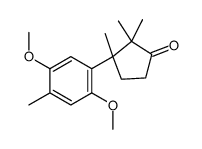 3-(2,5-dimethoxy-4-methylphenyl)-2,2,3-trimethylcyclopentan-1-one结构式