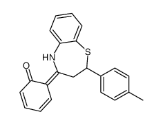 6-[2-(4-methylphenyl)-3,5-dihydro-2H-1,5-benzothiazepin-4-ylidene]cyclohexa-2,4-dien-1-one结构式