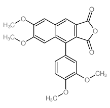 Naphtho[2,3-c]furan-1,3-dione, 4-(3,4-dimethoxyphenyl)-6,7-dimethoxy- Structure