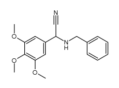 2-(benzylamino)-2-(3,4,5-trimethoxyphenyl)acetonitrile Structure