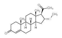 Pregn-4-ene-3,20-dione,16a-(methylthio)- (7CI,8CI)结构式