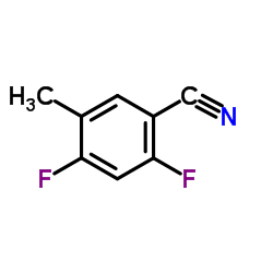 2,4-二氟-5-甲基苯腈结构式