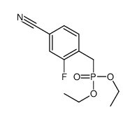 4-(diethoxyphosphorylmethyl)-3-fluorobenzonitrile Structure